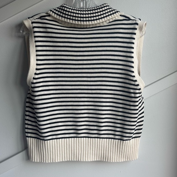 Zara Striped Sleeveless Cotton Vest Knit Top size S - Picture 7 of 11